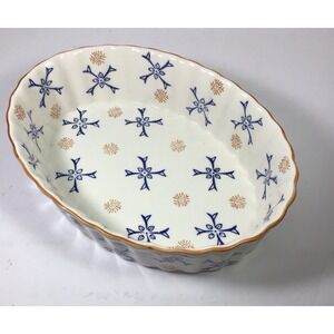 Temp-tation By Tara Atomic Flower 8" Oval Bakeware Dish GREAT CONDITION